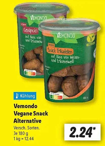 Vemondo Vegane Snack Alternative - Snack Frikadellen & Cevapcici