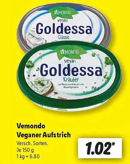 Vemondo Veganer Aufstrich – Verschiedene Sorten