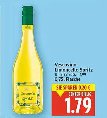 Vescovino Limoncello Spritz 0,75L Flasche
