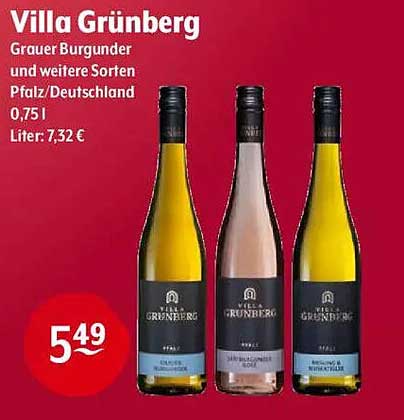 Villa Grünberg - Grauer Burgunder und weitere Sorten aus der Pfalz