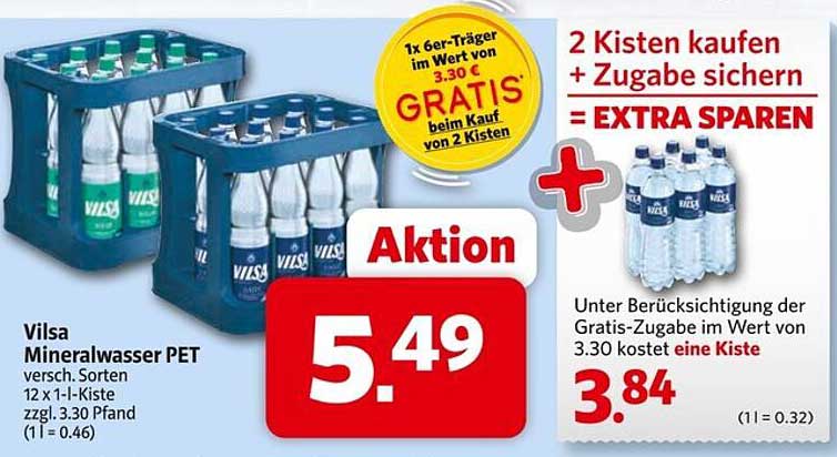 Vilsa Mineralwasser PET versch. Sorten