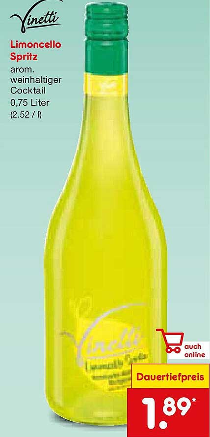 Vinetti Limoncello Spritz 0,75 Liter