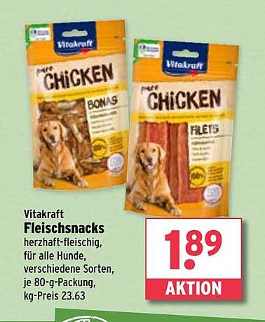 Vitakraft Fleischsnacks - herzhafte Leckereien für alle Hunde