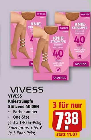 VIVESS Kniestrümpfe Stützend 40 DEN
