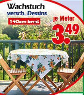 Wachstuch - verschiedene Dessins, 140 cm breit