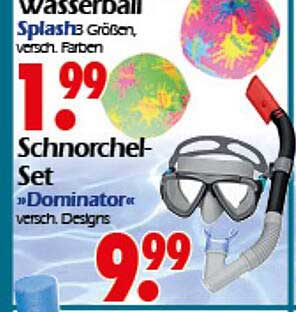 Wasserball und Schnorchel-Set