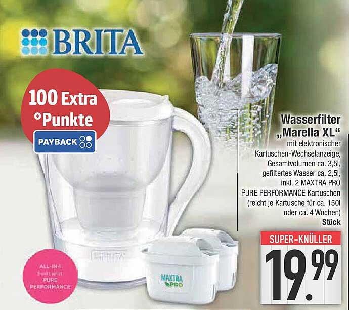 Wasserfilter „Marella XL“ mit elektronischer Kartuschen-Wechselanzeige