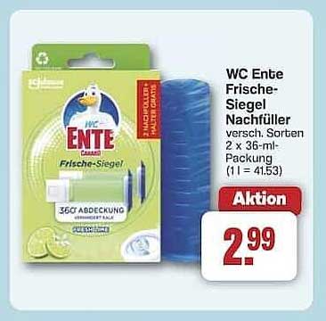 WC Ente Frische-Siegel Nachfüller 2 x 36-ml-Packung