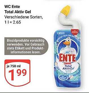 WC Ente Total Aktiv Gel - 750 ml