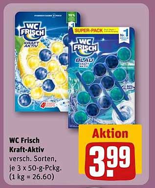 WC Frisch Kraft-Aktiv – 3 x 50-g-Pakete in verschiedenen Sorten