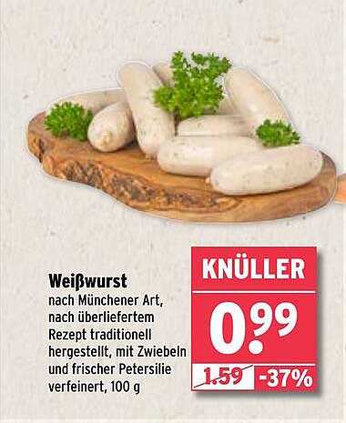 Weißwurst nach Münchener Art - 100 g