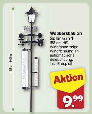 Wetterstation Solar 5 in 1