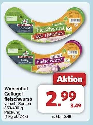 Wiesenhof Geflügel-Fleischwurst 350/400 g - Aktion