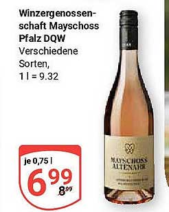 Winzergenossenschaft Mayschoss Pfalz DQW - Verschiedene Sorten