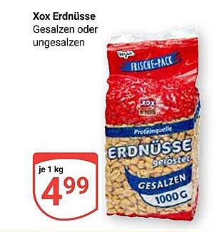 Xox Erdnüsse gesalzen oder ungesalzen