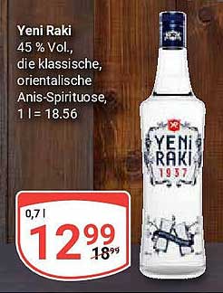 Yeni Raki 0,7 L - die klassische Anis-Spirituose