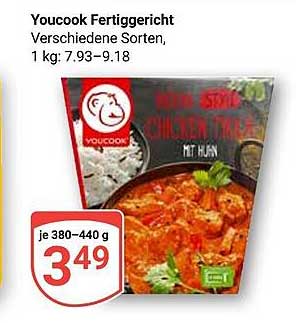 Youcook Fertiggericht - Verschiedene Sorten, 1 kg: 7,93 - 9,18