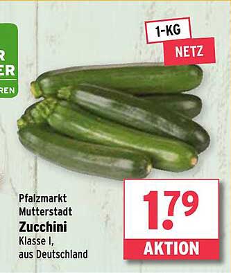 Zucchini Klasse I, aus Deutschland 1-kg Netz