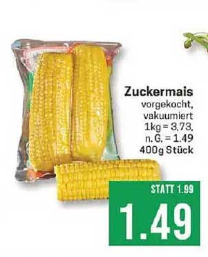 Zuckermais vorgekocht, vakuumiert - Jetzt nur 1,49 €