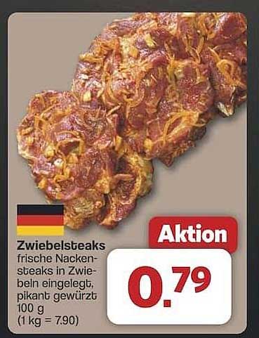 Zwiebelsteaks – frische Nackensteaks in Zwiebel eingelegt