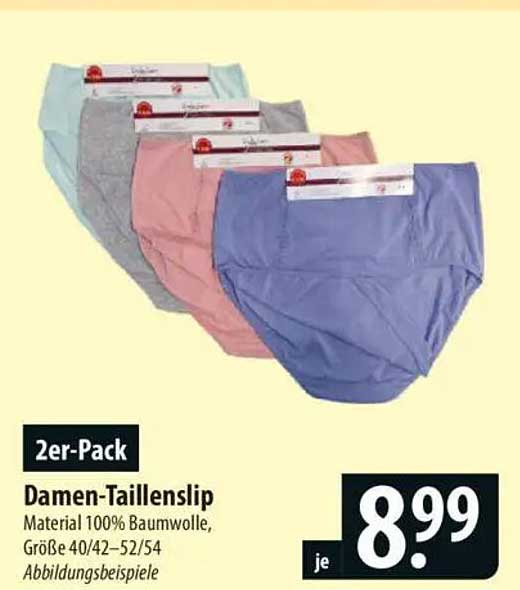 2er-Pack Damen-Taillenslip