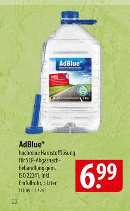 AdBlue® hochreine Harnstofflösung für SCR-Abgasnachbehandlung