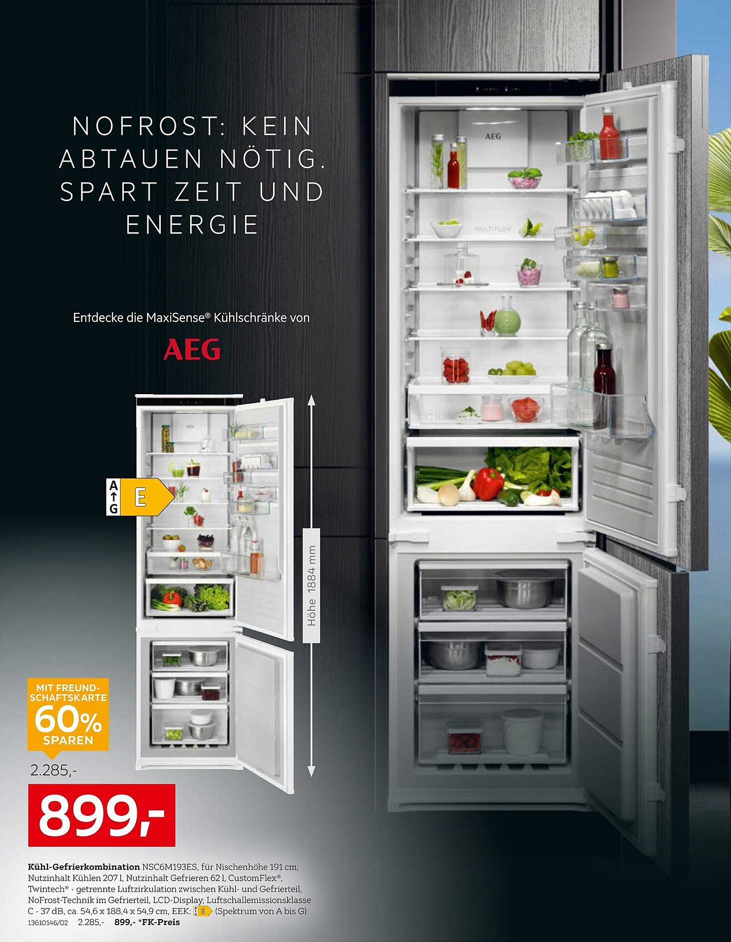 AEG Kühl-Gefrierkombination NSCGM193E5 - Jetzt zum Sonderpreis!