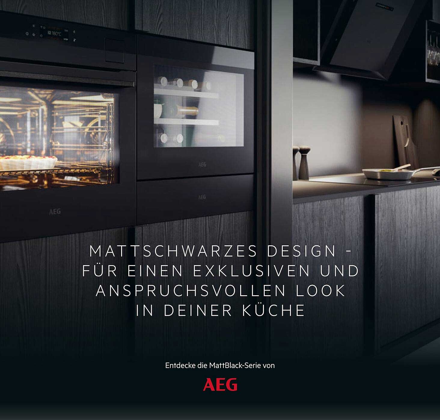 AEG Mattschwarz-Serie - Exklusives Küchendesign