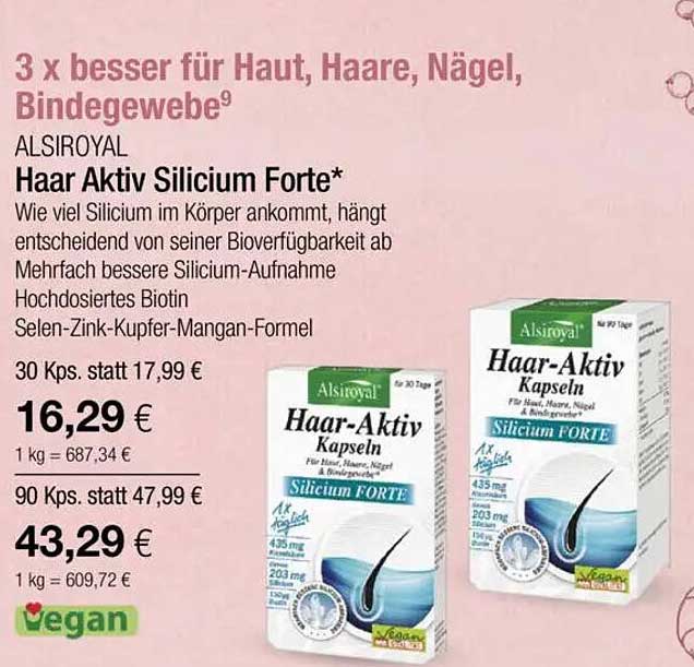 ALSIROYAL Haar Aktiv Silicium Forte Kapseln