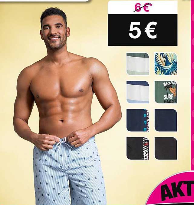 Badeshorts für Herren – Jetzt für 5 € statt 6 €!