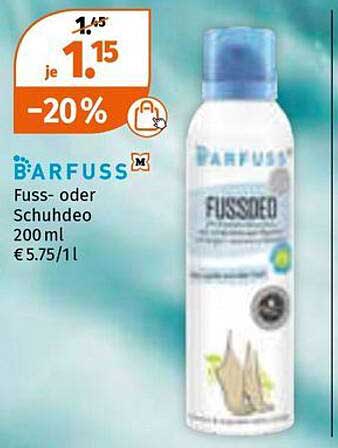 BARFUSS Fuss- oder Schuhdeo 200 ml
