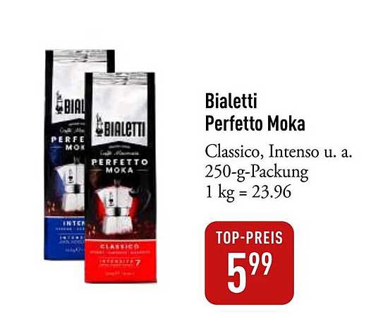Bialetti Perfetto Moka - Classico und Intenso, 250-g-Packung