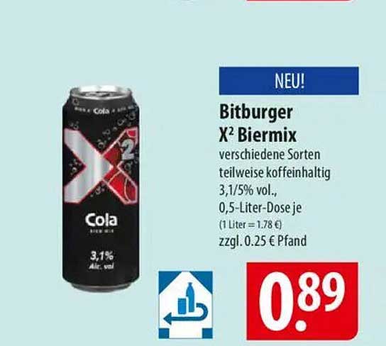 Bitburger X² Biermix
