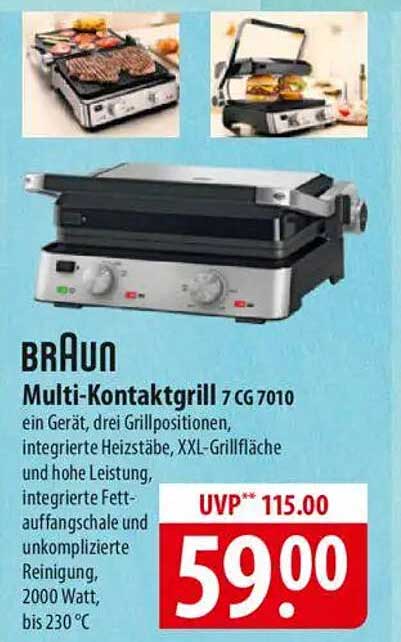 BRAUN Multi-Kontaktgrill 7 CG 7010