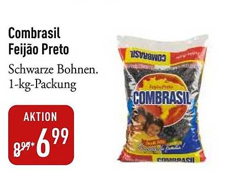 Combrasil Feijão Preto - Schwarze Bohnen. 1-kg-Packung