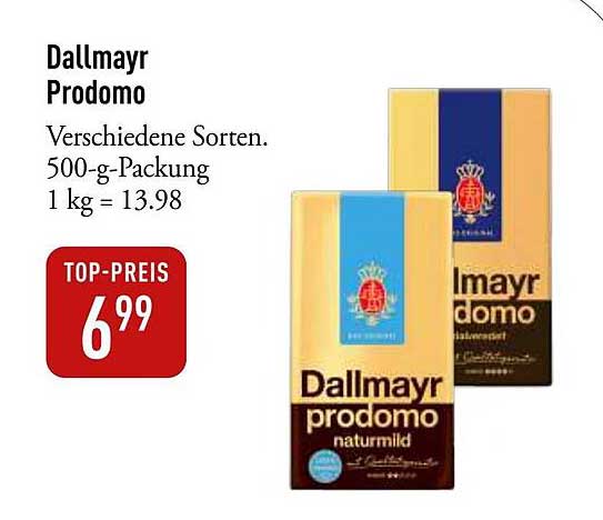 Dallmayr Prodomo Kaffee 500-g-Packung