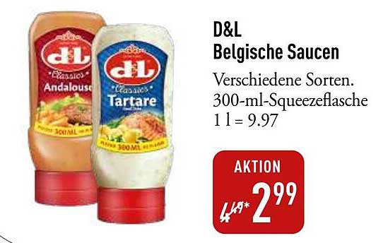 D&L Belgische Saucen - verschiedene Sorten