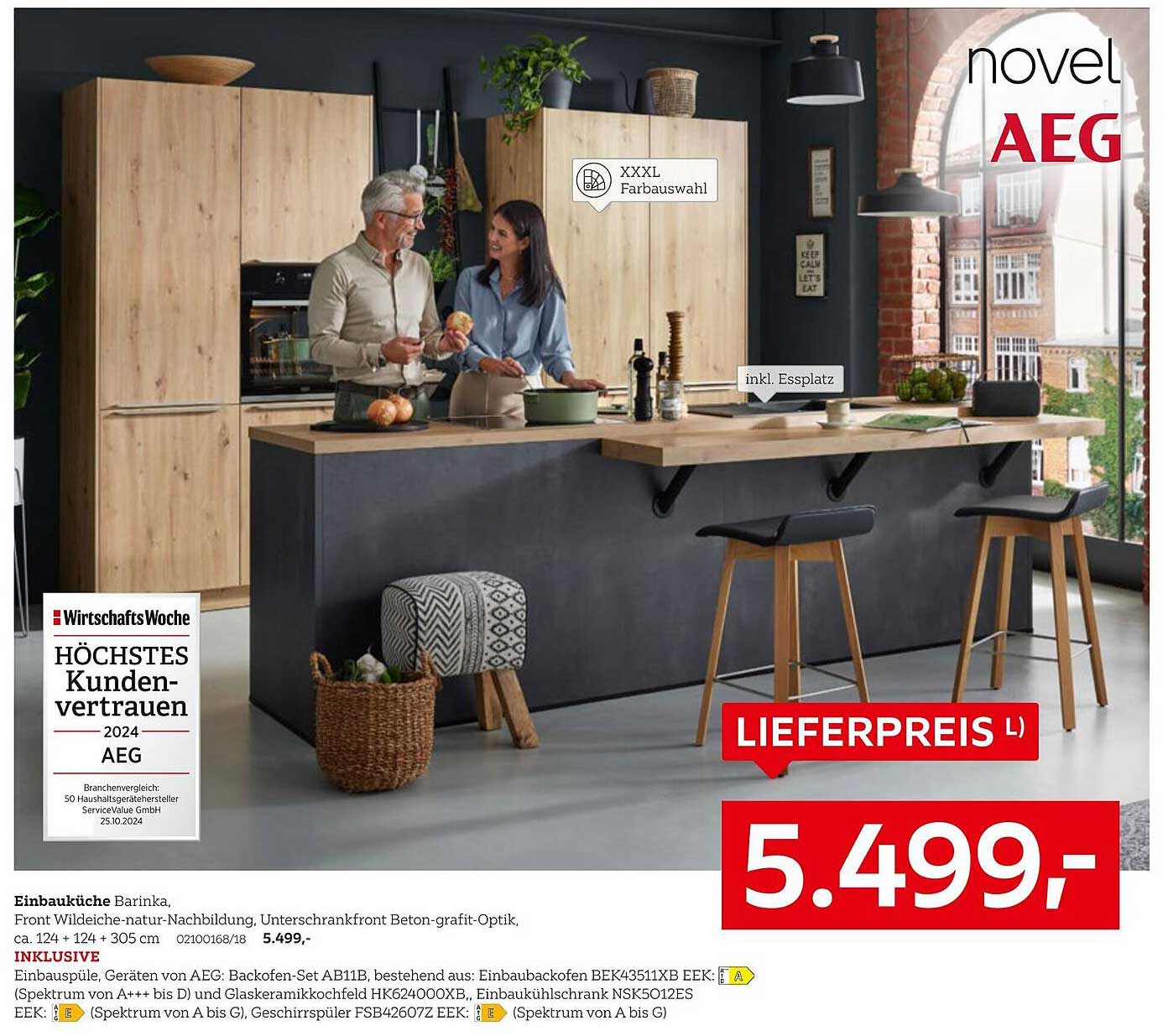 Einbauküche Barinka mit AEG Geräten