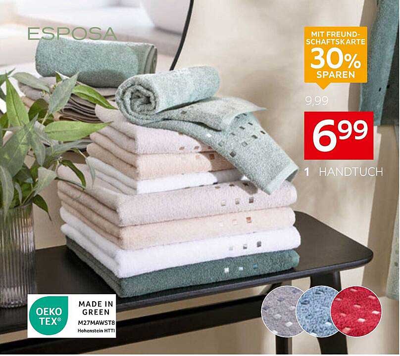 ESPOSA Handtuch in verschiedenen Farben