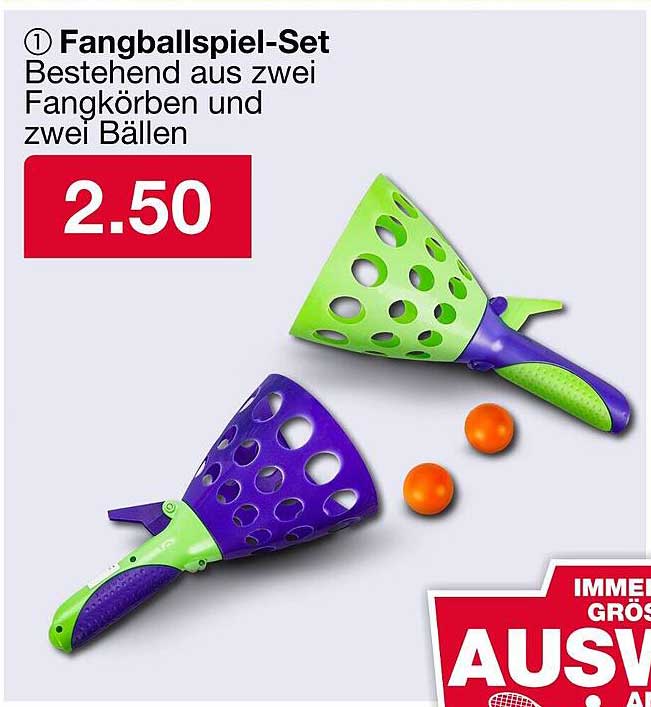 Fangballspiel-Set - Bestehend aus zwei Fangkörben und zwei Bällen
