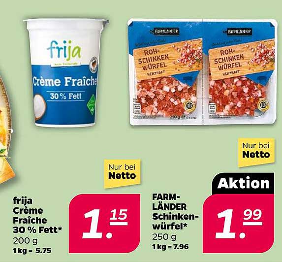 FARM-LÄNDER Schinkenwürfel 250 g - Nur 1,99 € bei NETTO!