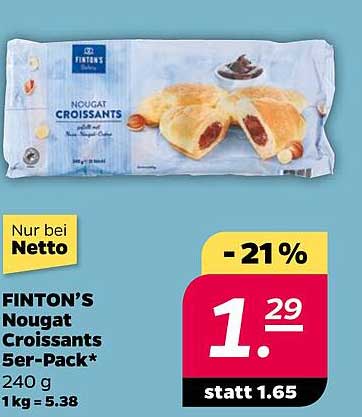 FINTON’S Nougat Croissants 5er-Pack