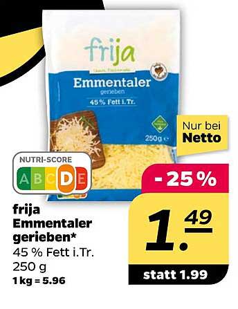 frija Emmentaler gerieben 250 g