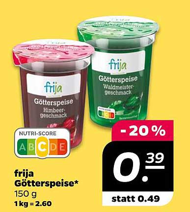 Frija Götterspeise 150 g – Himbeer- und Waldmeistergeschmack