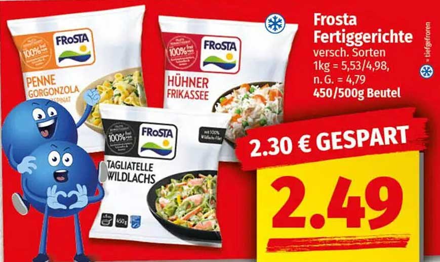 Frosta Fertiggerichte – Verschiedene Sorten für nur 2,49 €