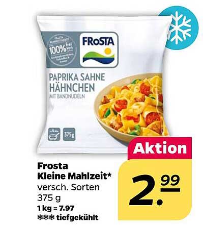 Frosta Kleine Mahlzeit Paprika Sahne Hähnchen 375 g