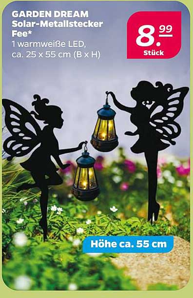 GARDEN DREAM Solar-Metallstecker Fee