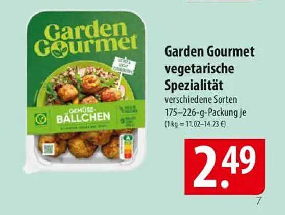 Garden Gourmet vegetarische Spezialität - Gemüse-Bällchen