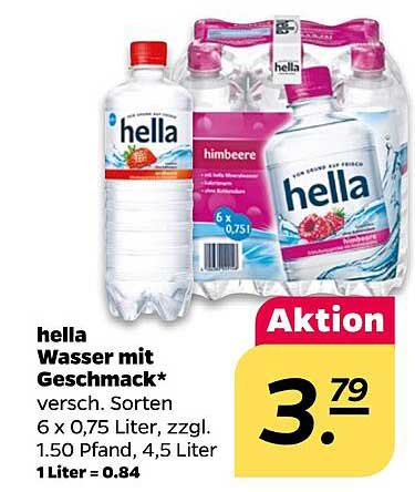 hella Wasser mit Geschmack – 6 x 0,75 Liter