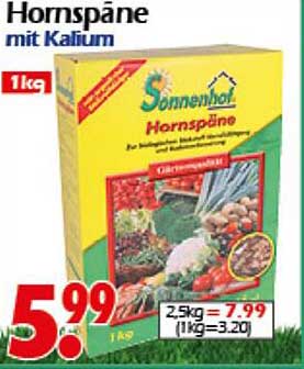 Hornspäne mit Kalium - 1 kg